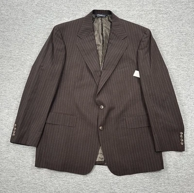 Polo Ralph Lauren Traje Chaqueta Para Hombres 44R Marrón Rayas Mezcla Lana Blazer Ciudad NUEVO Foto 1 de 4