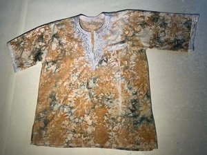 Vintage Men’s Tie Are African Cotton Dashiki Sz S Pre-owned - Picture 1 of 5