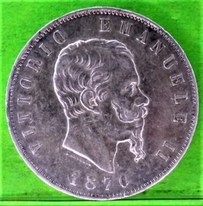 aXF, ITALIA, 5 Lire, 1870, Argento - Foto 1 di 1