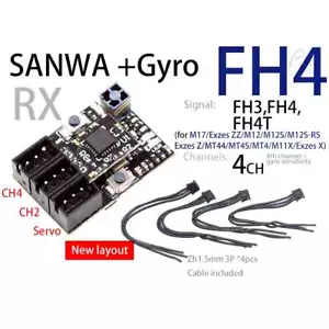Drift Art DA3 DA2 Receiver & Gyro Set New Layout For Sanwa FH3,FH4,FH4T # 93428 - Picture 1 of 2