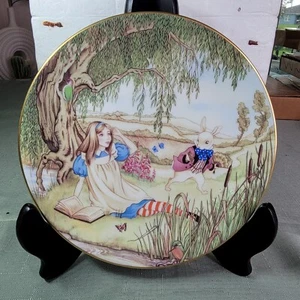 24 Karat Goldrand, Sammelteller Limoges handbemalt Alice im Wunderland - Bild 1 von 3