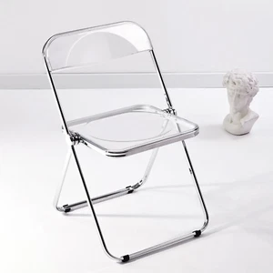 Modern Acrylic Folding Chairs- Transparent Clear Folding Chair-Acrylic Ghost Sta - Picture 1 of 9
