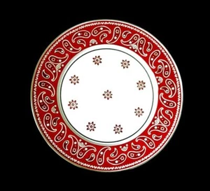 Golden Rabbit Emaillegeschirr rot Bandana Ladegerät 12 1/2" - Bild 1 von 3