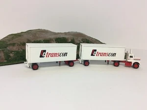 Winross White 9000 Transcon  with Dbl. Van Trailers. New in Box - Picture 1 of 5
