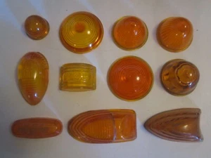 AUSWAHL Oldtimer BERNSTEINGLAS RÜCKLEUCHTE Signal LINSE Chevy FORD CHRYSLER [Z46d] - Bild 1 von 21