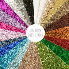 Glitz Chunky Glitter Fabric Sheet - A4 size, perfect for sparkly hair bows