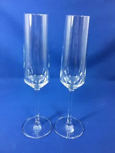 Schott Zwiesel PURE Angled Sides 10" CHAMPAGNE FLUTES Clear Plain SET OF 2 - Picture 1 of 10