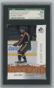 2000-01 UD SP Authentic Marian Gaborik Future Watch /900 #110 SGC 8.5  - Picture 1 of 1