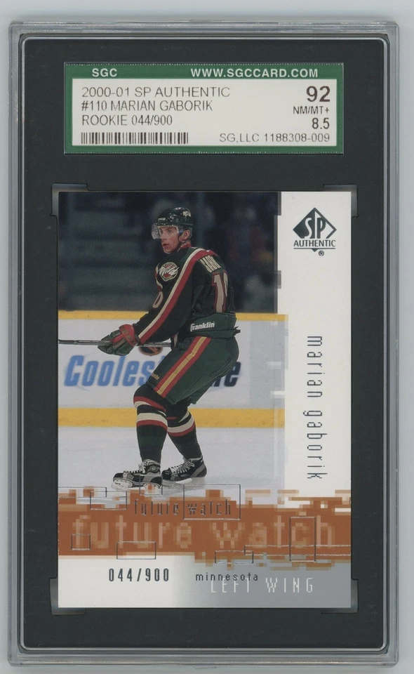 2000-01 UD SP Authentic Marian Gaborik Future Watch /900 #110 SGC 8.5  - Image 1 of 1