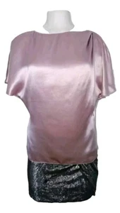 Ralph Lauren Purple Label Women's Top Blouse Pink Satin Size US Small 6 NEW - Picture 1 of 7