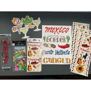 New! 13-Piece Mexico Beach Vacation Stickers, Diecuts & Embellishments - Picture 1 of 3
