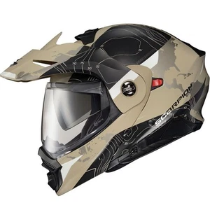 Scorpion Adult's Exo-AT960 Motorcycle Helmet Topographic Sand/Black - Medium - Picture 1 of 3