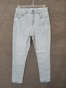 Jeans skinny loft curvy fit donna 29 8 blu lavaggio chiaro orlo grezzo elasticizzato NUOVO - Foto 1 di 10