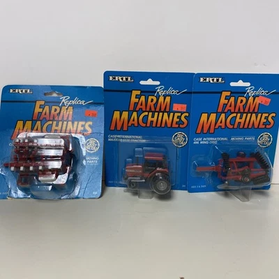 Lote de 3 máquinas agrícolas Ertl Case escala 1/64 Foto 1 de 4