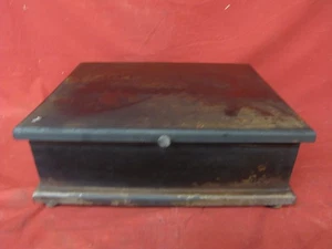 Unique Antique Footed Wooden Box - Picture 1 of 9