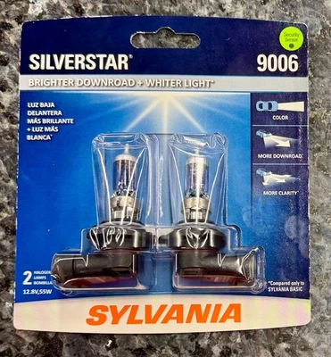 Brand New Sylvania 9006 SilverStar Halogen High Performance Headlight 2 Bulbs - Imagem 1 de 2