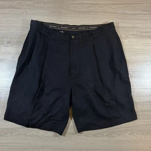 Tommy Bahama pantaloncino uomo 38 nero 8’’’ cuciture interne casual chino seta plissettato relax - Foto 1 di 5