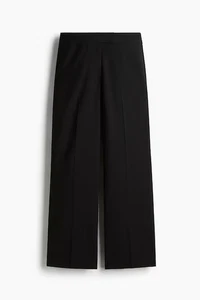 NWT H&M Black Dress Slacks Straight-Leg Pants in Woven Fabric w. Zip Fly Size 4 - Picture 1 of 7