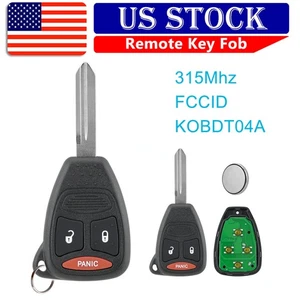 For Dodge Ram Nitro Caliber Magnum Mitsubishi Raider 3B Remote Key Fob KOBDT04A - Picture 1 of 7