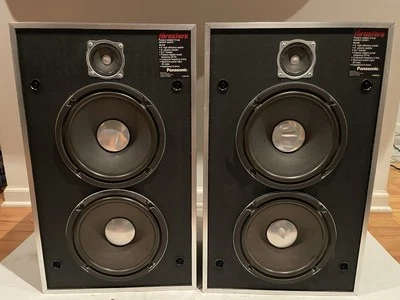 Vintage Panasonic Thrusters SB-1100 Passive Radiator Speaker System 2 Speakers - Image 1 of 4