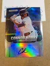 2022 Prizm Draft Picks Connor Norby Silver Auto Prizm RC Card No. AU-CN Orioles