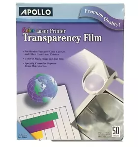 New Apollo Color Laser Printer Transparency Film 50 Sheets Film CG7070 8.5X11" - Picture 1 of 10