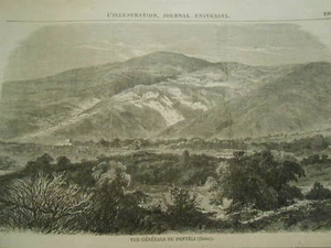 Gravure 1865 - Vue générale du Pentélie en Grèce Greece - Picture 1 of 1