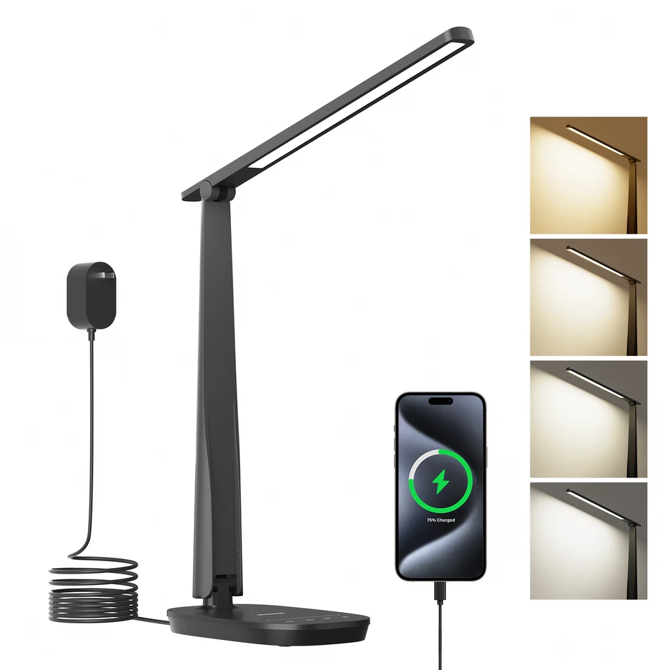 Honeywell LED Desk Lamp Sunturalux™ Dimmable Desk Light USB A+C Charging Port - Image 1 of 1