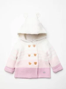 BNWT Baby Girl Knitted Double Layer Teddy Hooded Cardigan by Rock a Bye Baby🧸
