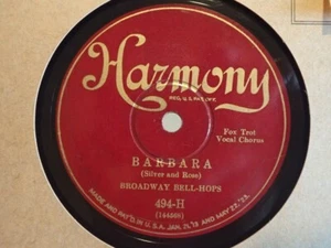 HARMONY Label 494-H 10" 78 BROADWAY BELL-HOPS / ROYAL TROUBADOURS 1927 Fox Trot - Imagen 1 de 10