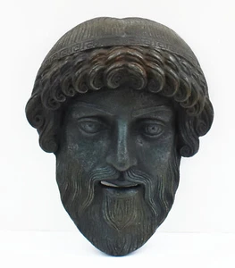 Poseidon small mask with Bronze Color Effect - Ancient Theatre - God of The Sea - Picture 1 of 2