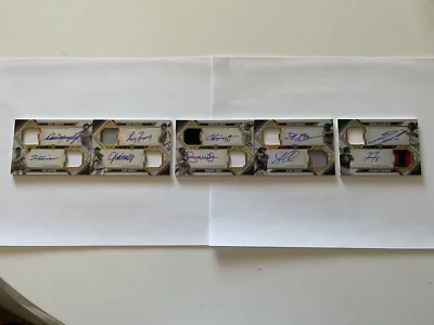 2021 Topps Triple Threads Deca Auto Patch Combo Book Card Atlanta Braves #/10 - Image 1 of 4