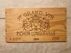 1 Rare Wine Wood Panel Pichon Longueville France Vintage CRATE BOX SIDE 4/24 357