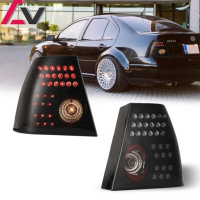 LED Tail Lights for 1999-2003 Volkswagen Jetta Sedan Red Rear Brake Signal Lamps - Image 1 of 4