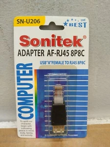 Sonitek USB "A" Female to RJ45 8P8C Adapter [FAST SHIPPING] - Picture 1 of 5