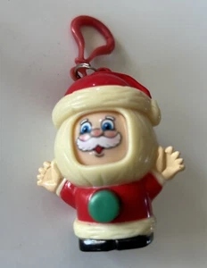 Vintage Santa Claus Toy Spinning Face Key Chain Plastic Novelty Toy Hilco - Picture 1 of 3
