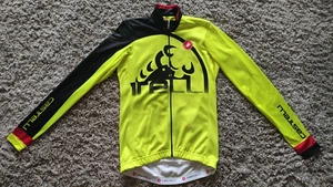 Castelli Sublime Men's Fleece Cycling Jacket Yellow Fluo, Black Size: S NEW! - Picture 1 of 17