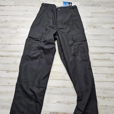 GALLS 6-Pocket Ripstop BDU Cargo Pants Sz XS Regular Up to 27" Waist Black NWT - Image 1 of 4
