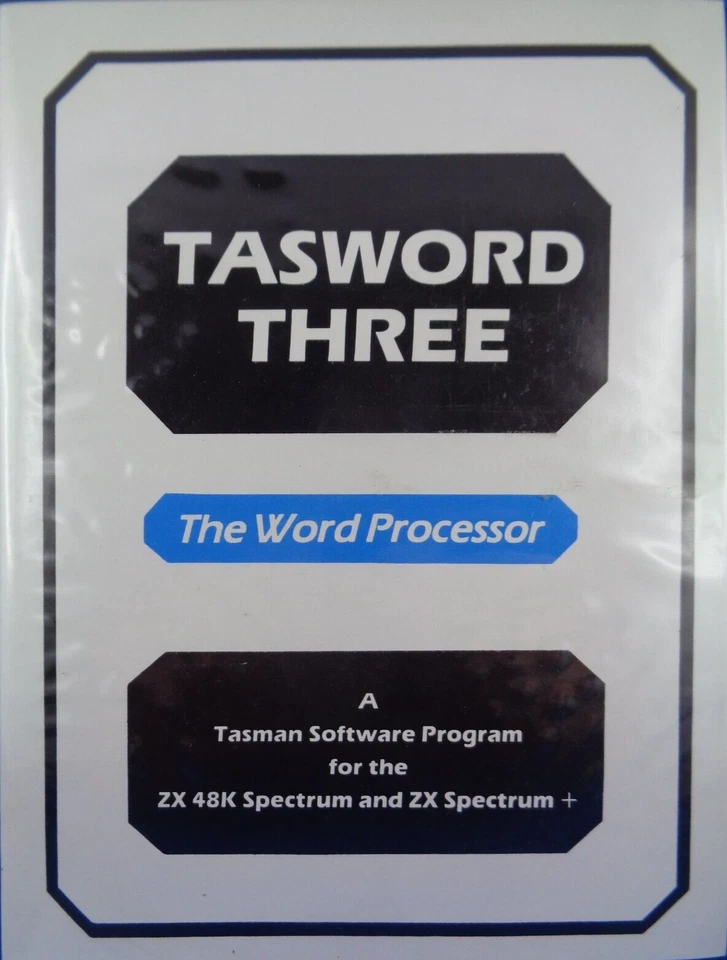SINCLAIR SPECTRUM -- TASWORD THREE (TASMAN SOFTWARE - MICRODRIVE CARTRIDGE) - Bild 1 von 4