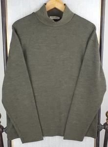 VTG GIORGIO ARMANI Mens Size XL Le Collezioni 100% Wool Drab Turtle Neck Sweater - Picture 1 of 13