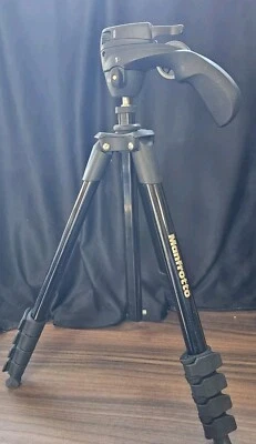 Manfrotto - 61" Compact Action Aluminum Folding Tripod - Black (MKCOMPACTACN-BK) - Image 1 of 4