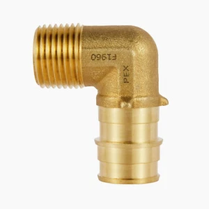EFIELD Pex A 3/4"x1/2" Male Elbow 2 To100 Packs Expansion Brass Fittings No Lead - Picture 1 of 10