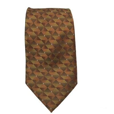 Gravata Joseph & Feiss International 100% seda feita à mão sem clipe geométrica 59,5” - Imagem 1 de 4