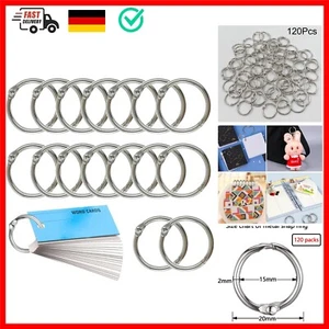 Heftringe,Buchringe,Ringbuch Ringe 120 Stück Bücher Ringe Karteikarten Ring,2... - Bild 1 von 8