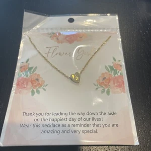 Buchstabe "A" Anhänger Halskette Geschenk für Blumenmädchen Hochzeit Geburtstag - Bild 1 von 3