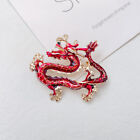 Fashion Enamel Dragon Brooches Pin For Women Unisex 4-color Dragon Brooch Gifts