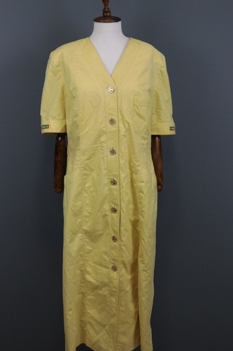 Maxi abito GIVENCHY EN PLUS giallo maniche corte look lagend shift taglia 44