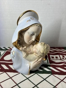 Madonna mit Jesus Büste Porzellan Figur Made in Italy - Nummeriert 629 - Bild 1 von 5