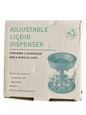 Регулируемый жидкостный диспенсер 1 диспенсер и 6 рюмок включены новый в коробке! - Изображение 1 из 3