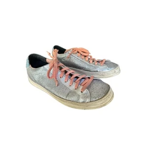 P448 Sneakers Womens 9 EU 41 John Anthropologie Low Profile Leather Made Italy - Picture 1 of 21